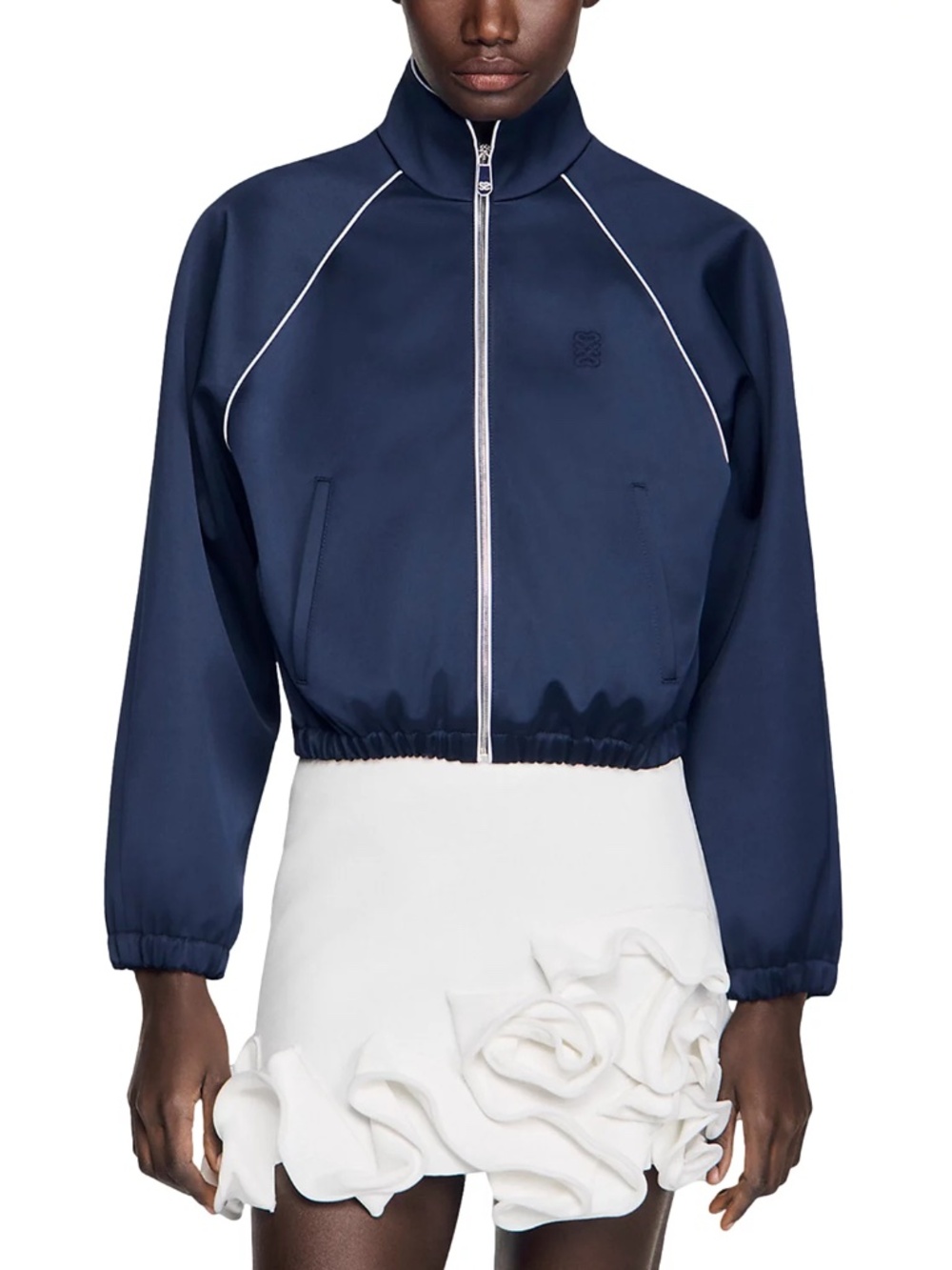 Lizy Cropped Satin Jacket